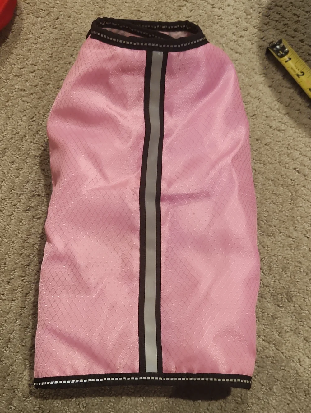 NEW Pink Pet Reflective Stripe Jacket with Plaid Print.